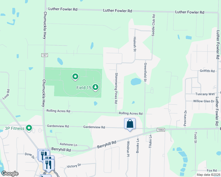 map of restaurants, bars, coffee shops, grocery stores, and more near 5939 Shimmering Pines Street in Pace