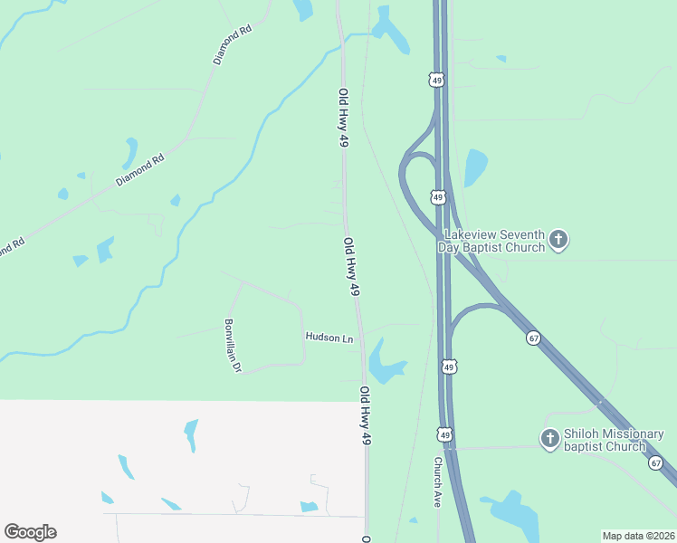 map of restaurants, bars, coffee shops, grocery stores, and more near 25201 Old Highway 49 in Saucier