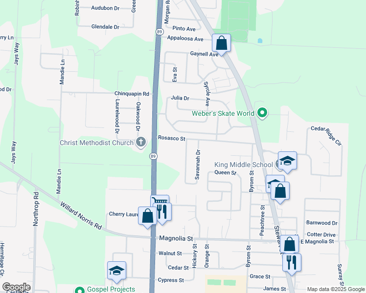 map of restaurants, bars, coffee shops, grocery stores, and more near 6052 Savannah Drive in Milton
