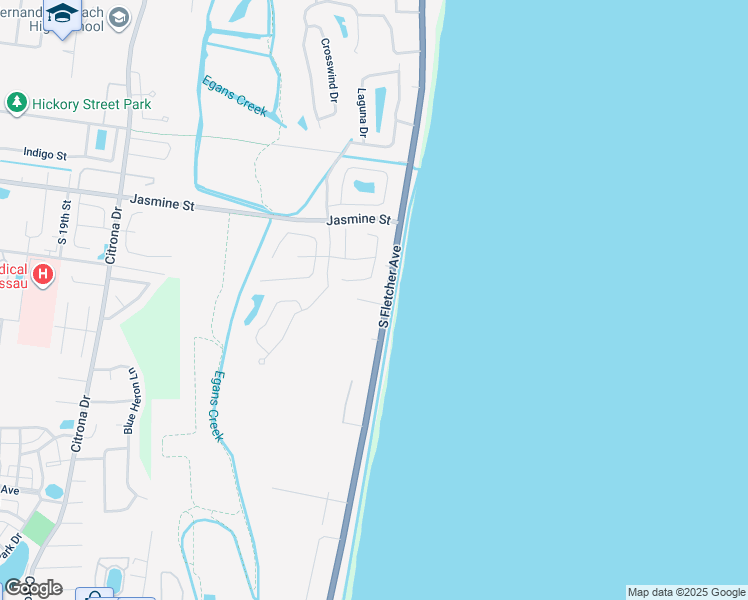 map of restaurants, bars, coffee shops, grocery stores, and more near 2812 Kentucky Avenue in Fernandina Beach