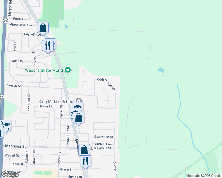 map of restaurants, bars, coffee shops, grocery stores, and more near 6844 Cedar Ridge Circle in Milton