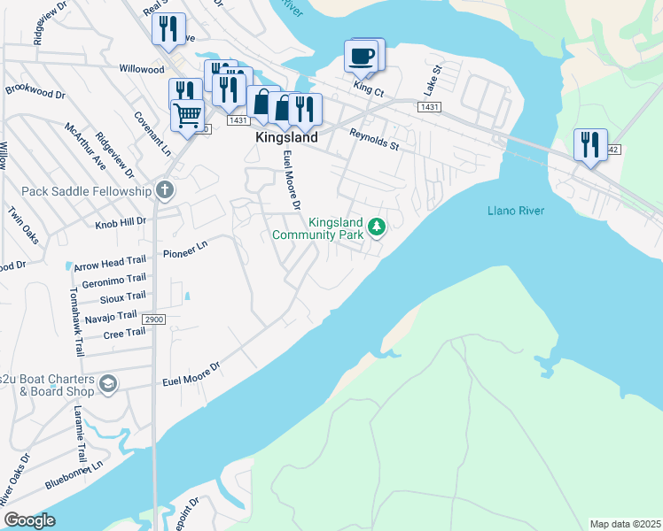 map of restaurants, bars, coffee shops, grocery stores, and more near 557 Barnet Street in Kingsland