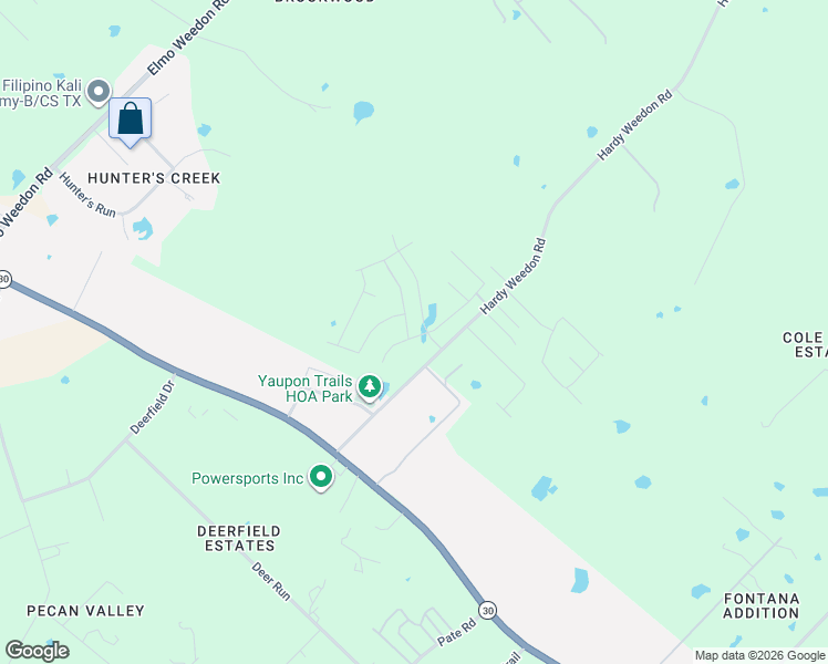 map of restaurants, bars, coffee shops, grocery stores, and more near 4509 Hardy Weedon Road in College Station