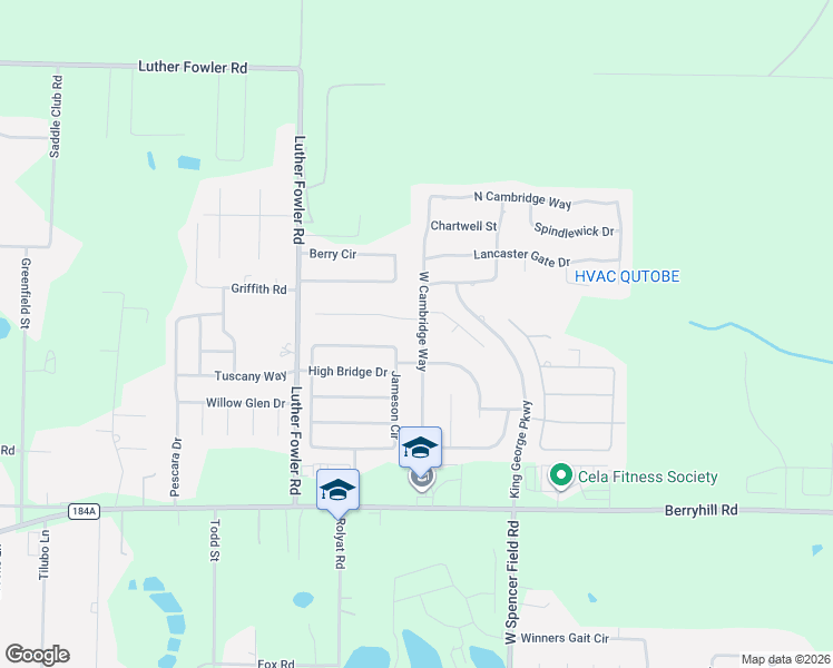 map of restaurants, bars, coffee shops, grocery stores, and more near 6052 Jameson Circle in Pace