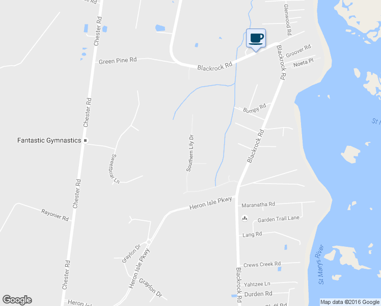 map of restaurants, bars, coffee shops, grocery stores, and more near 96424 Southern Lily Drive in Yulee