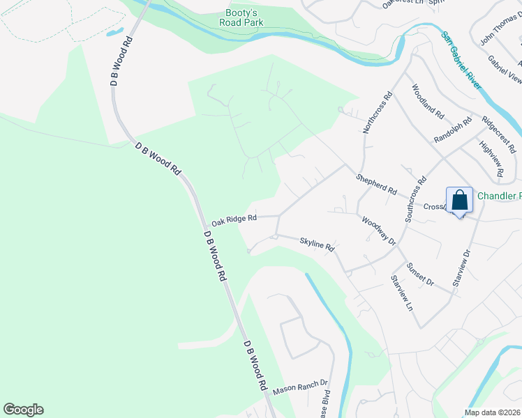 map of restaurants, bars, coffee shops, grocery stores, and more near 140 Oak Ridge Road in Georgetown