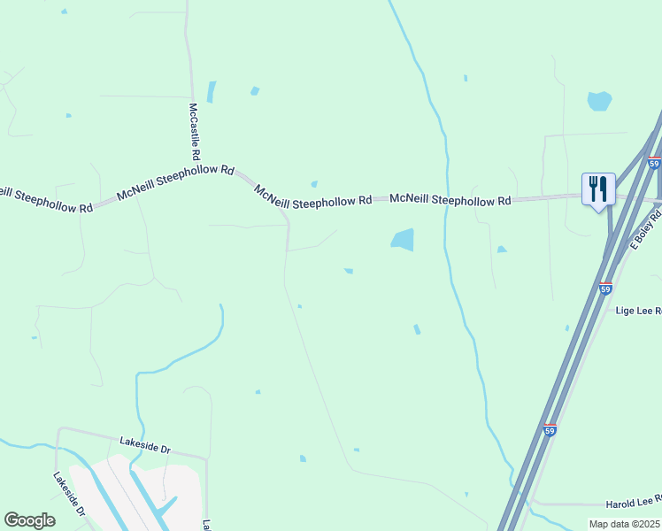 map of restaurants, bars, coffee shops, grocery stores, and more near 31 Baucum Road in Carriere