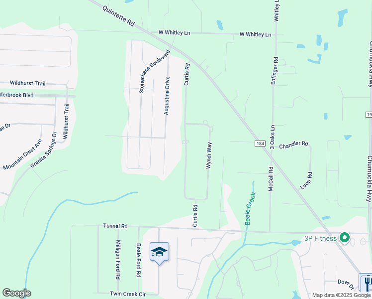map of restaurants, bars, coffee shops, grocery stores, and more near 5945 Curtis Road in Milton