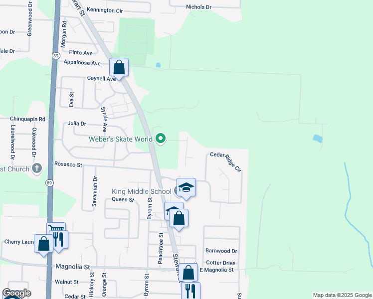 map of restaurants, bars, coffee shops, grocery stores, and more near 199 Miller Road in Milton