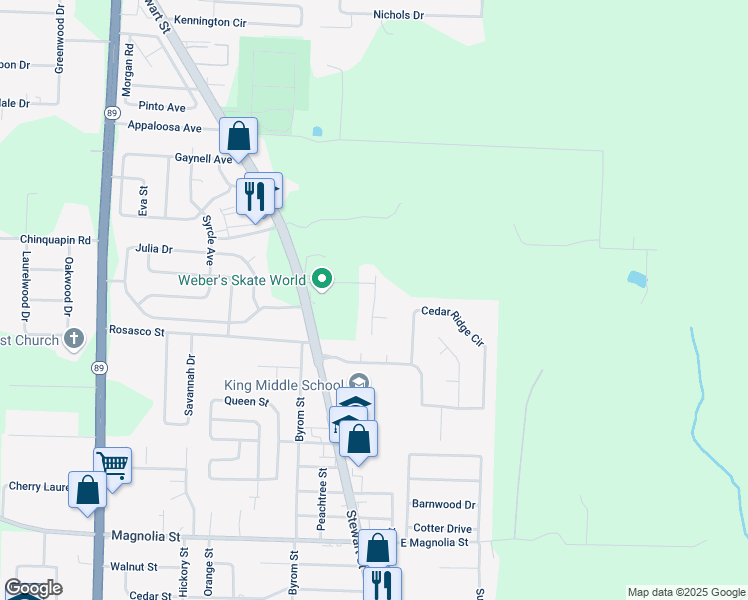 map of restaurants, bars, coffee shops, grocery stores, and more near 199 Miller Road in Milton