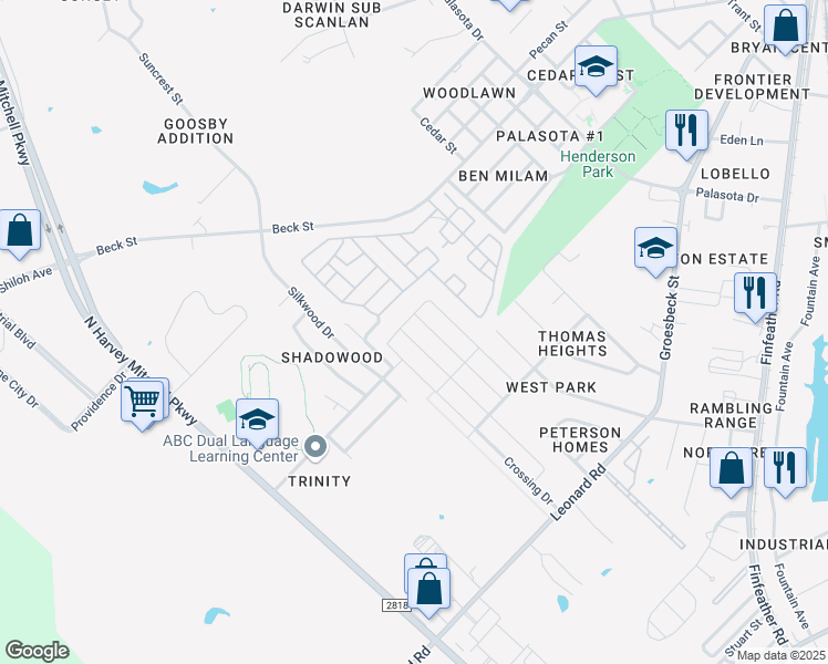 map of restaurants, bars, coffee shops, grocery stores, and more near 971 Marquis Drive in Bryan