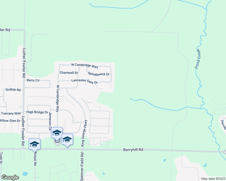 map of restaurants, bars, coffee shops, grocery stores, and more near 6010 East Cambridge Way in Pace