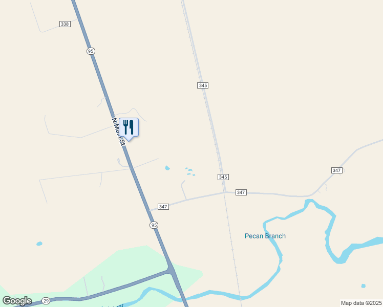 map of restaurants, bars, coffee shops, grocery stores, and more near 251 County Road 347 in Granger