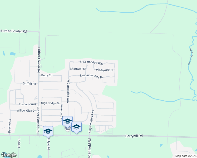 map of restaurants, bars, coffee shops, grocery stores, and more near 4219 Lancaster Gate Drive in Pace