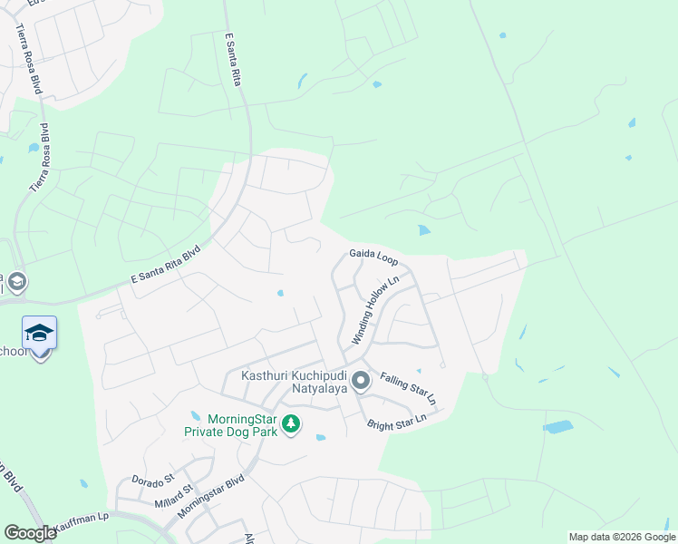 map of restaurants, bars, coffee shops, grocery stores, and more near 336 Gaida Loop in Andice