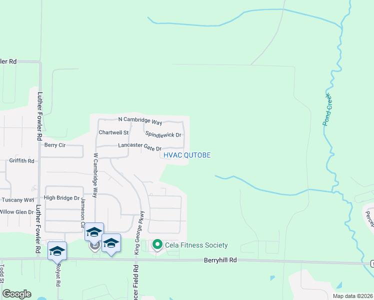 map of restaurants, bars, coffee shops, grocery stores, and more near 6034 East Cambridge Way in Pace