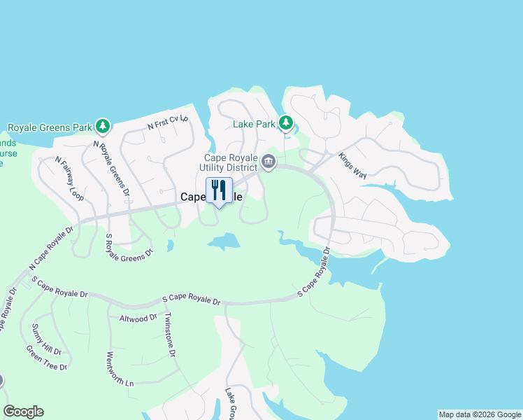 map of restaurants, bars, coffee shops, grocery stores, and more near 73 South Pine Harbour Drive in Coldspring