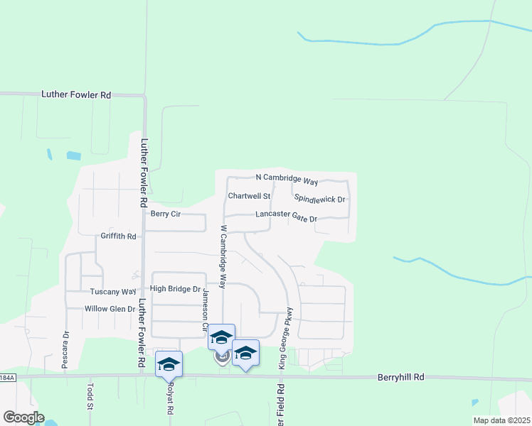 map of restaurants, bars, coffee shops, grocery stores, and more near 4163 Lancaster Gate Drive in Milton