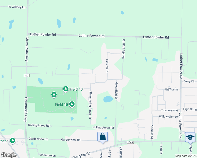 map of restaurants, bars, coffee shops, grocery stores, and more near 3645 Misty Woods Circle in Pace
