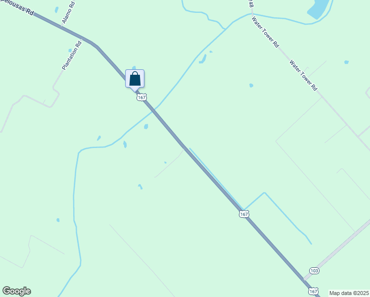map of restaurants, bars, coffee shops, grocery stores, and more near 6579 Louisiana 10 in Washington