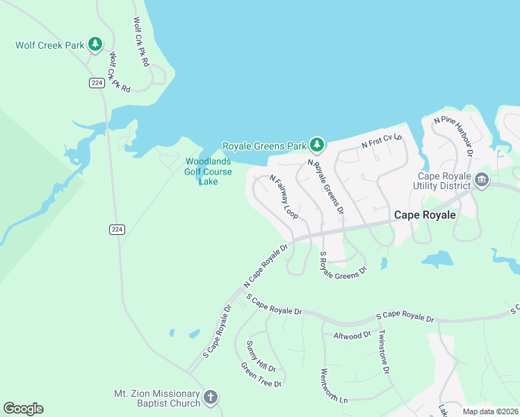 map of restaurants, bars, coffee shops, grocery stores, and more near 151 North Fairway Loop in Coldspring