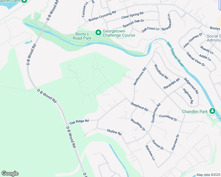 map of restaurants, bars, coffee shops, grocery stores, and more near 814 Shepherd Road in Georgetown