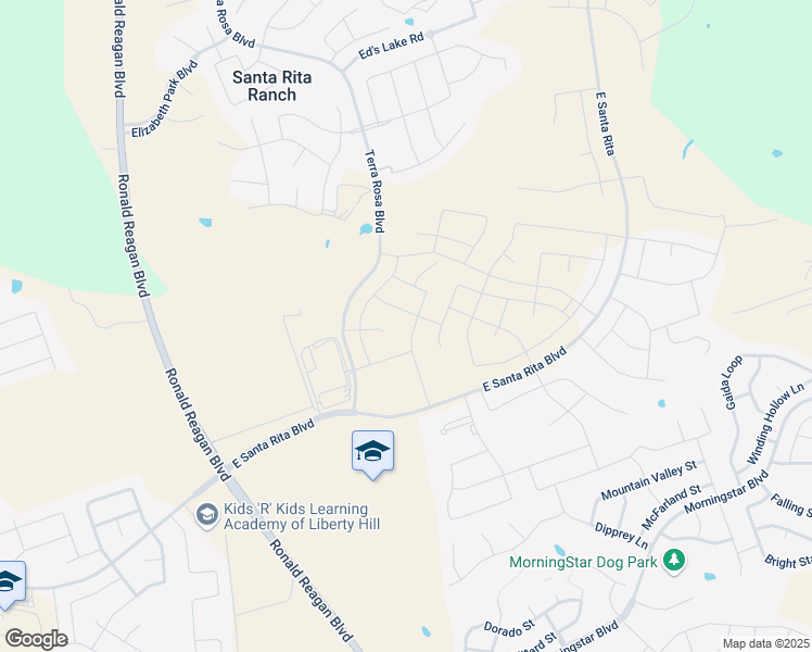 map of restaurants, bars, coffee shops, grocery stores, and more near 727-1725 Cross Creek Lane in Georgetown
