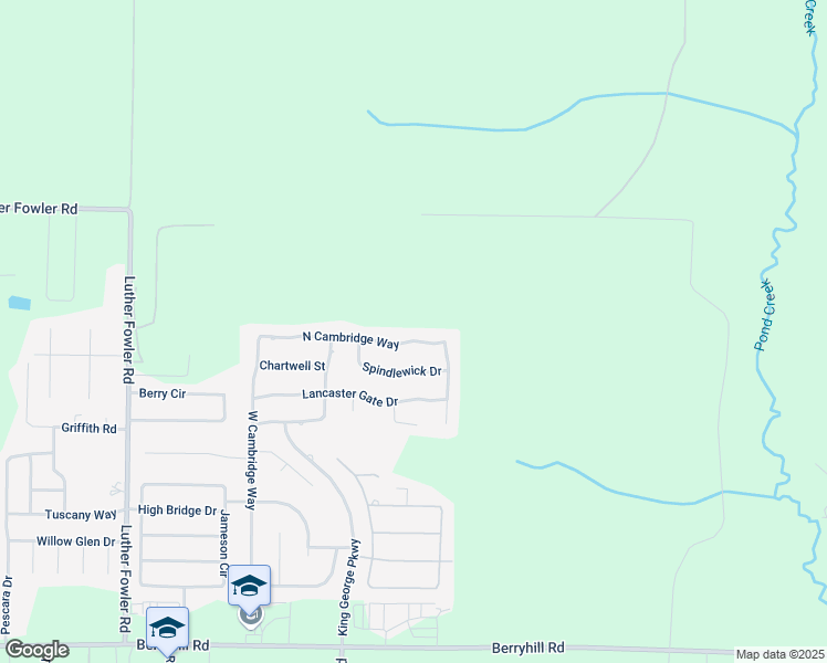 map of restaurants, bars, coffee shops, grocery stores, and more near 4226 North Cambridge Way in Pace
