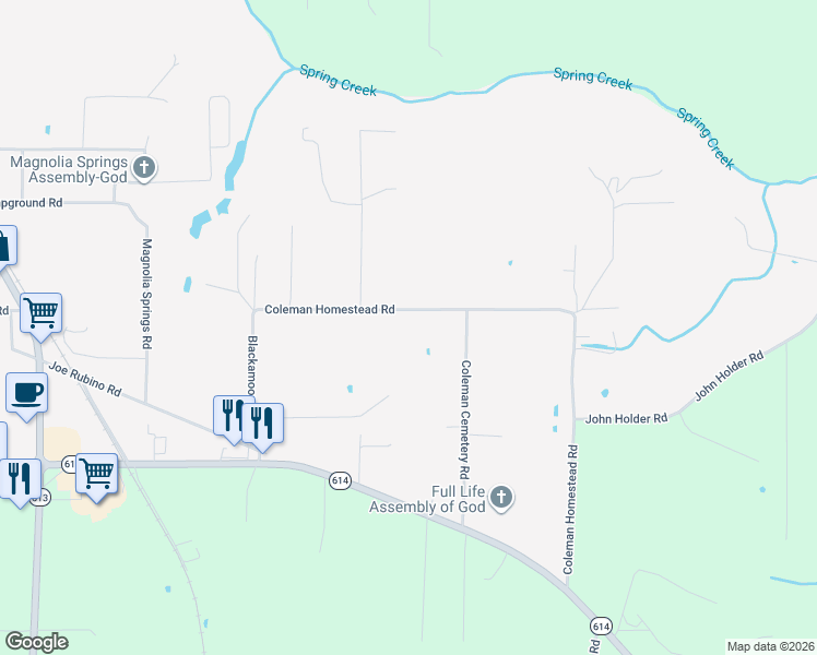 map of restaurants, bars, coffee shops, grocery stores, and more near 7818 Coleman Homestead Road in Moss Point