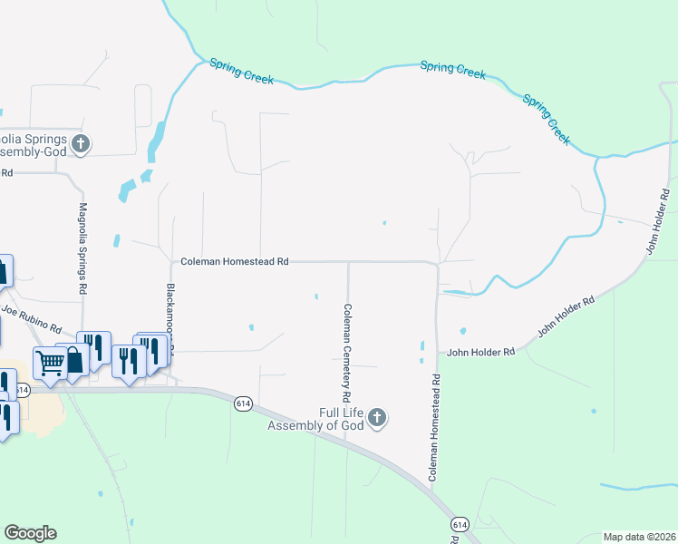 map of restaurants, bars, coffee shops, grocery stores, and more near 7818-7898 Coleman Homestead Road in Moss Point