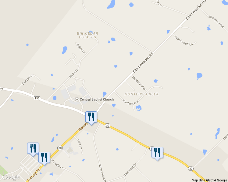 map of restaurants, bars, coffee shops, grocery stores, and more near 4388 Elmo Weedon Rd in College Station