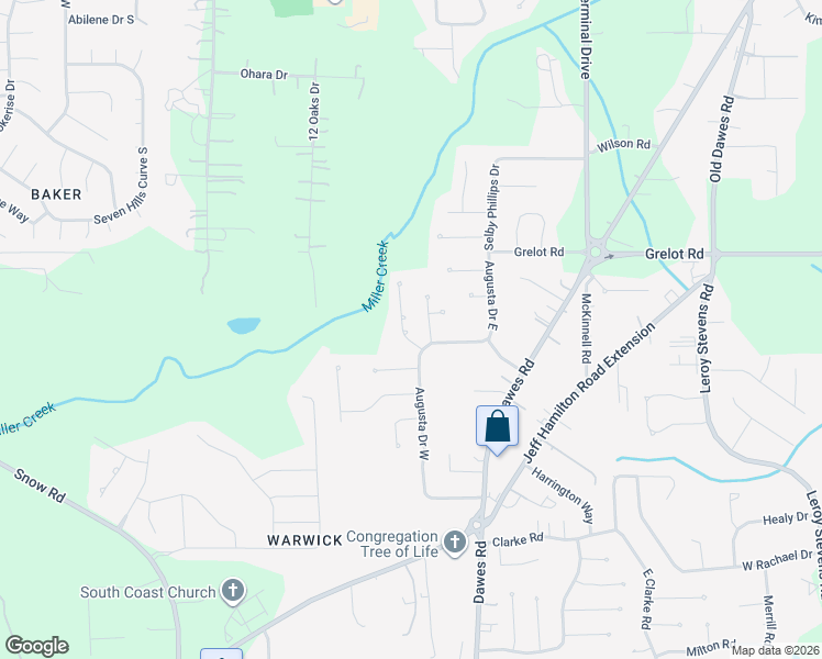 map of restaurants, bars, coffee shops, grocery stores, and more near 1549 Vassar Court in Mobile