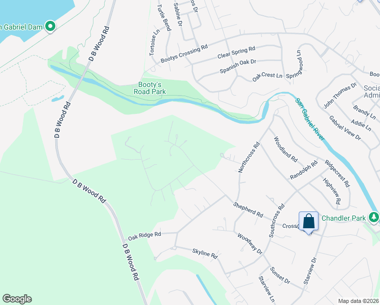 map of restaurants, bars, coffee shops, grocery stores, and more near 907 Shepherd Road in Georgetown