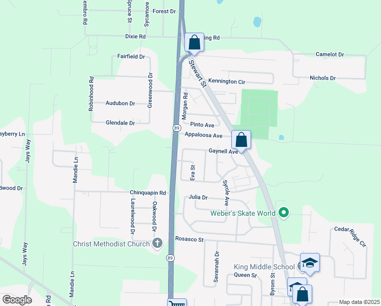 map of restaurants, bars, coffee shops, grocery stores, and more near 6420 Gaynell Avenue in Milton