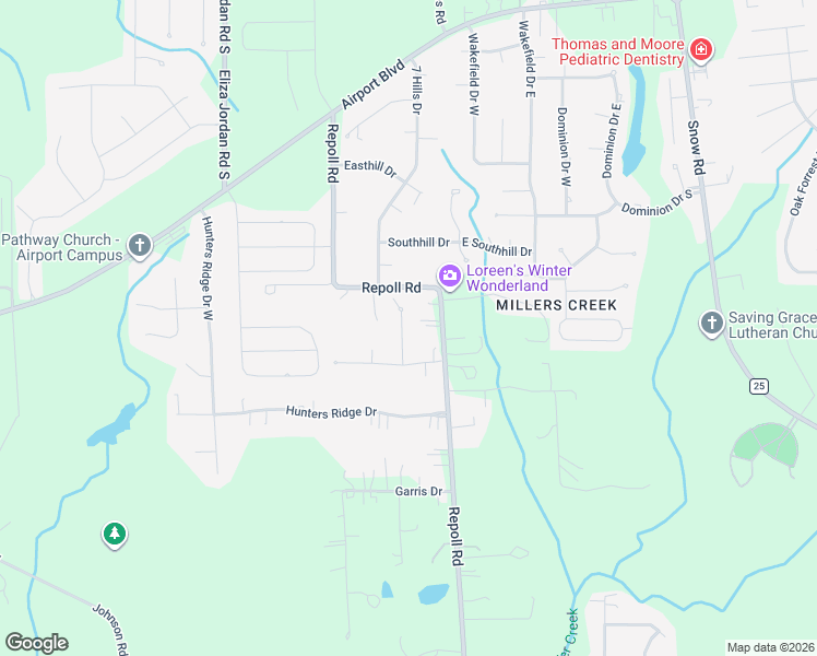 map of restaurants, bars, coffee shops, grocery stores, and more near 1470 Repoll Road in Mobile
