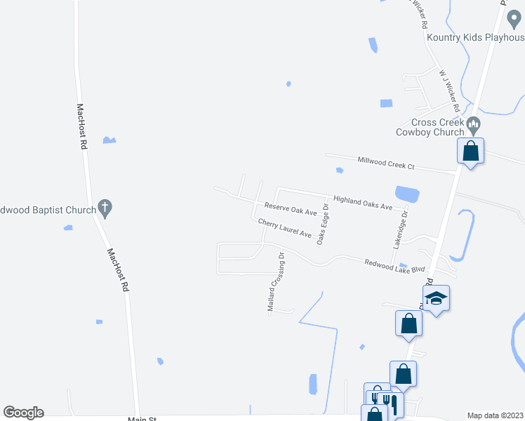map of restaurants, bars, coffee shops, grocery stores, and more near 8818 Reserve Oak Avenue in Zachary