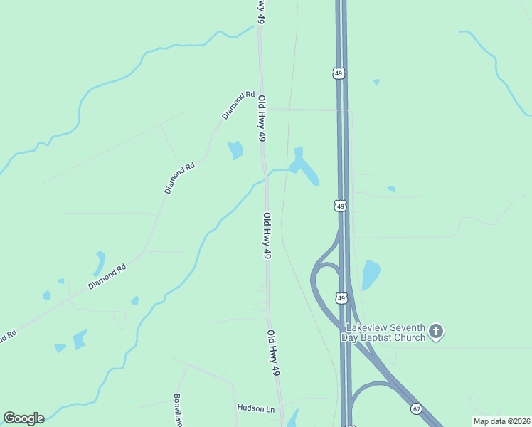 map of restaurants, bars, coffee shops, grocery stores, and more near 25477 Old Highway 49 in Saucier