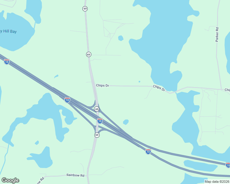 map of restaurants, bars, coffee shops, grocery stores, and more near 6701-6741 Chips Drive in Grand Ridge
