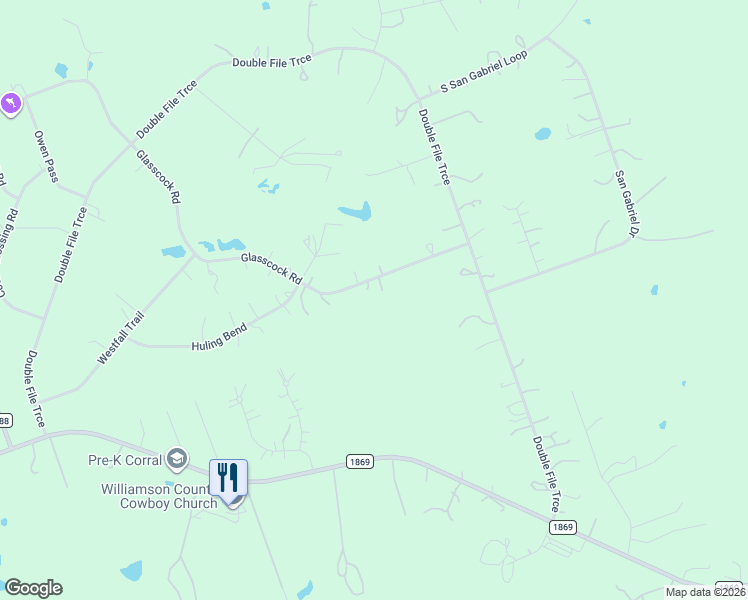 map of restaurants, bars, coffee shops, grocery stores, and more near 305 Glasscock Road in Liberty Hill