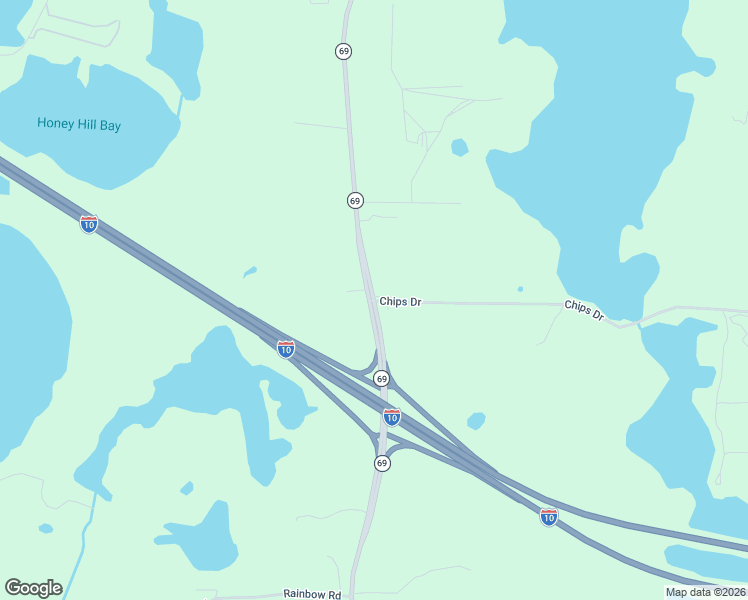 map of restaurants, bars, coffee shops, grocery stores, and more near 6701 Chips Drive in Grand Ridge