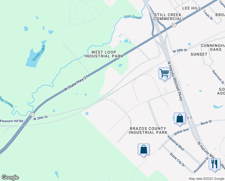map of restaurants, bars, coffee shops, grocery stores, and more near 4023 W 28th St in Bryan