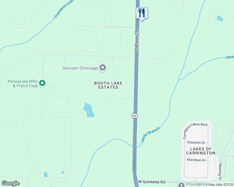 map of restaurants, bars, coffee shops, grocery stores, and more near 3300 Bopeg Road in Escambia County