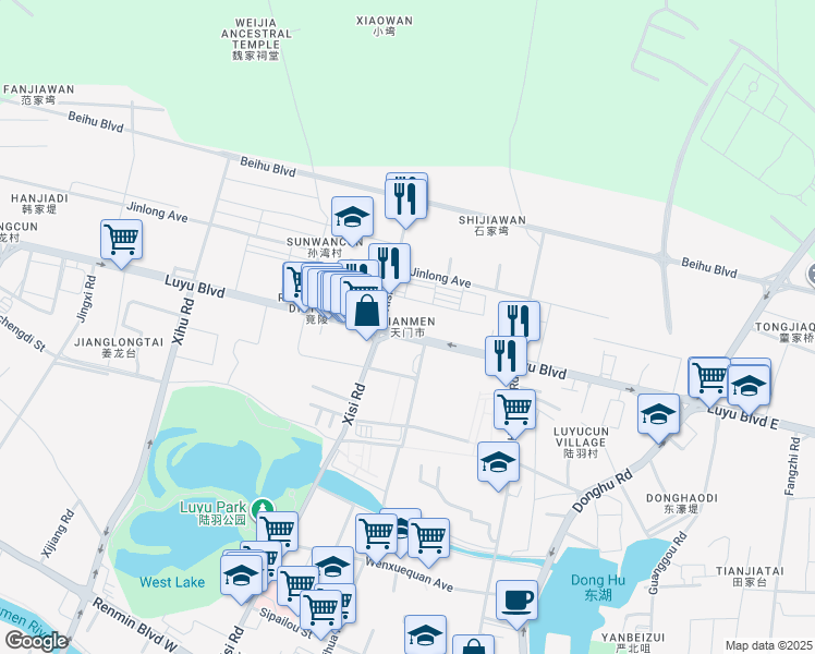 map of restaurants, bars, coffee shops, grocery stores, and more near in 