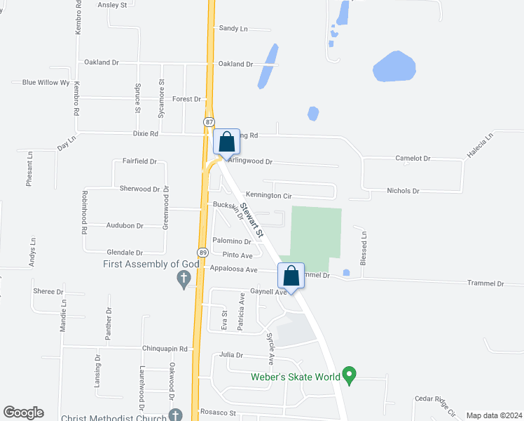 map of restaurants, bars, coffee shops, grocery stores, and more near 6421 Kennington Circle in Milton