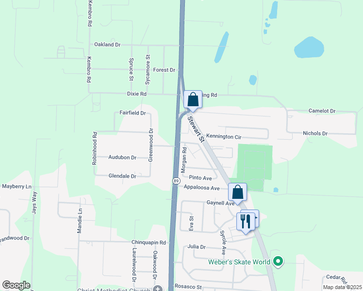 map of restaurants, bars, coffee shops, grocery stores, and more near 6409 Ashborough Court in Milton