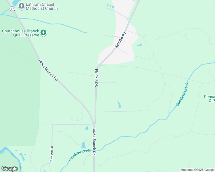 map of restaurants, bars, coffee shops, grocery stores, and more near 3282 Schifko Road in Escambia County