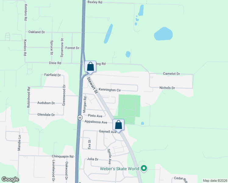 map of restaurants, bars, coffee shops, grocery stores, and more near 6439 Kennington Circle in Milton