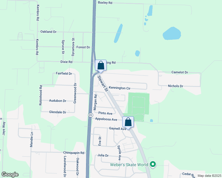 map of restaurants, bars, coffee shops, grocery stores, and more near 6405 Kennington Circle in Milton