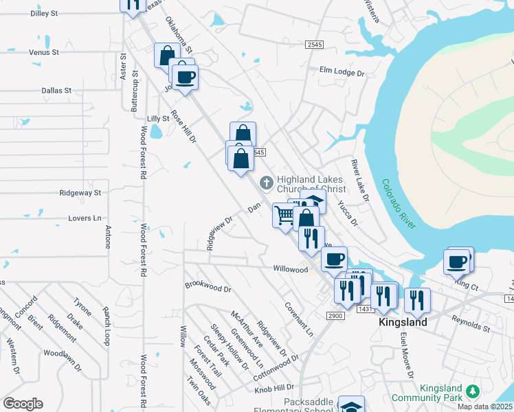 map of restaurants, bars, coffee shops, grocery stores, and more near 116-118 Dan in Kingsland