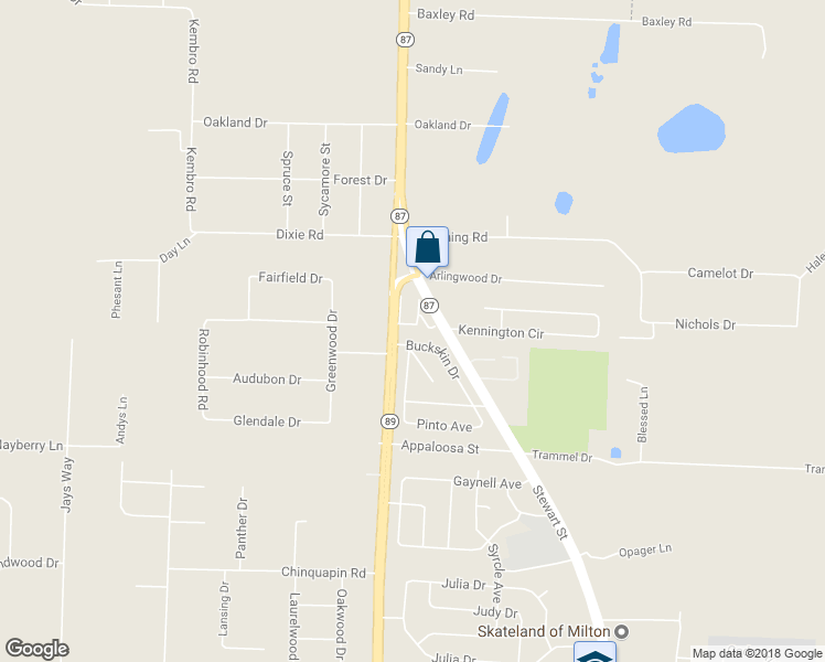 map of restaurants, bars, coffee shops, grocery stores, and more near 6409 Ashborough Court in Milton